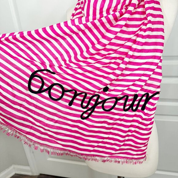 kate spade ooh la la embroidered paris scarf - Picture 3 of 13